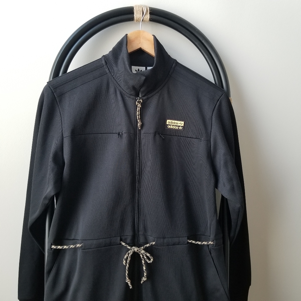 Adidas R.Y.V Jumpsuit Zip-Off Leg Black Tan Medium NWT